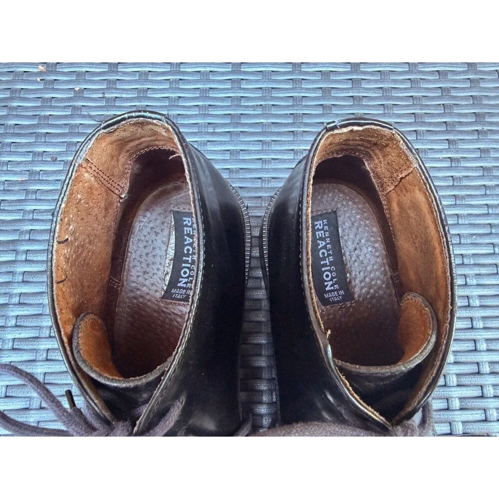 Kenneth Cole Reaction black leather chukka boots size 8.5